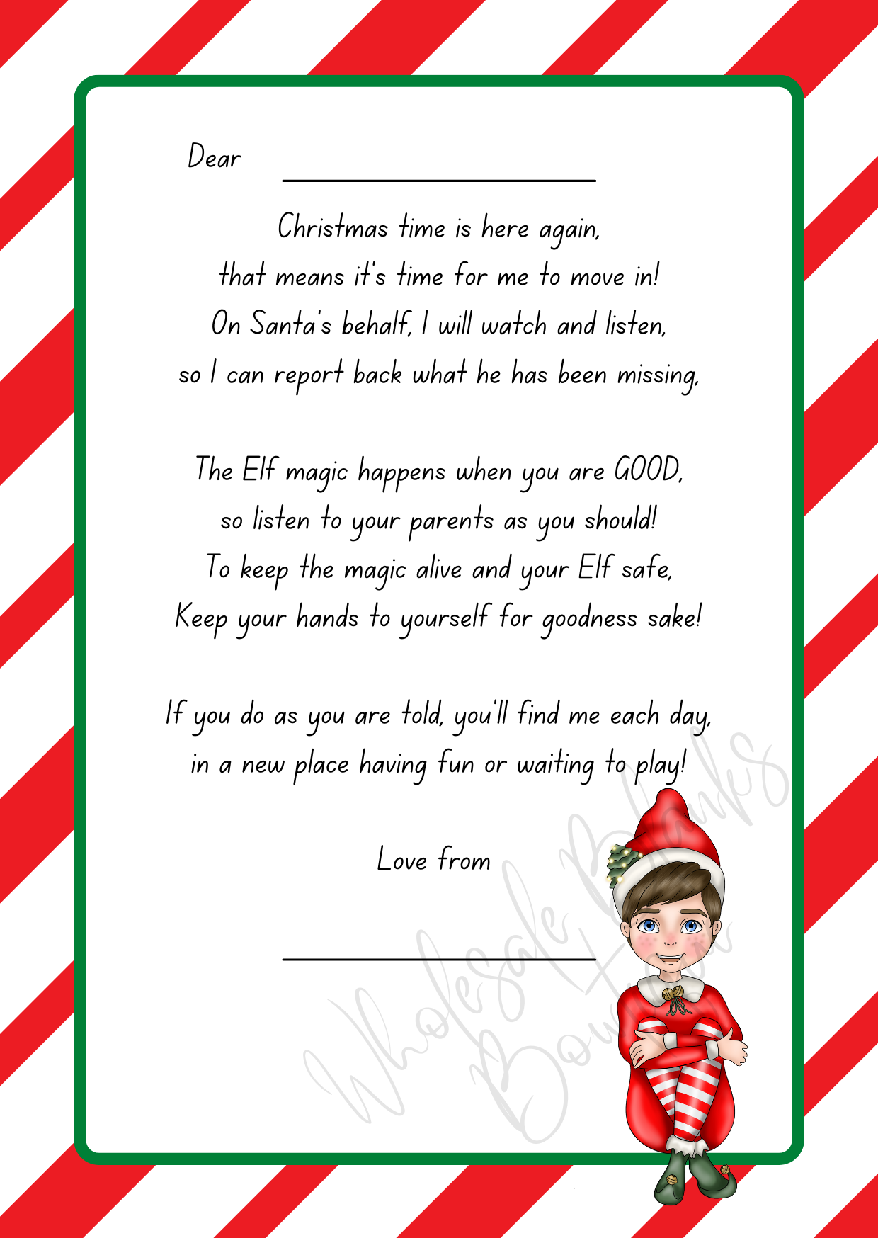 Elf letter set - Wholesale Blanks Bowtique