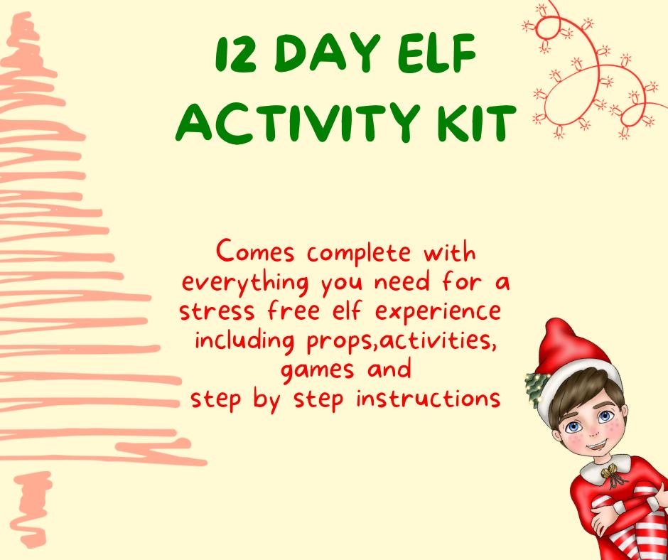 12 Day Elf activity kit - Wholesale Blanks Bowtique