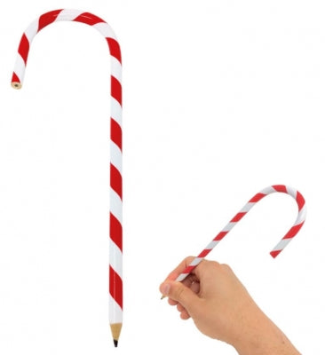 CANDY CANE RED & WHITE PENCIL 20CM