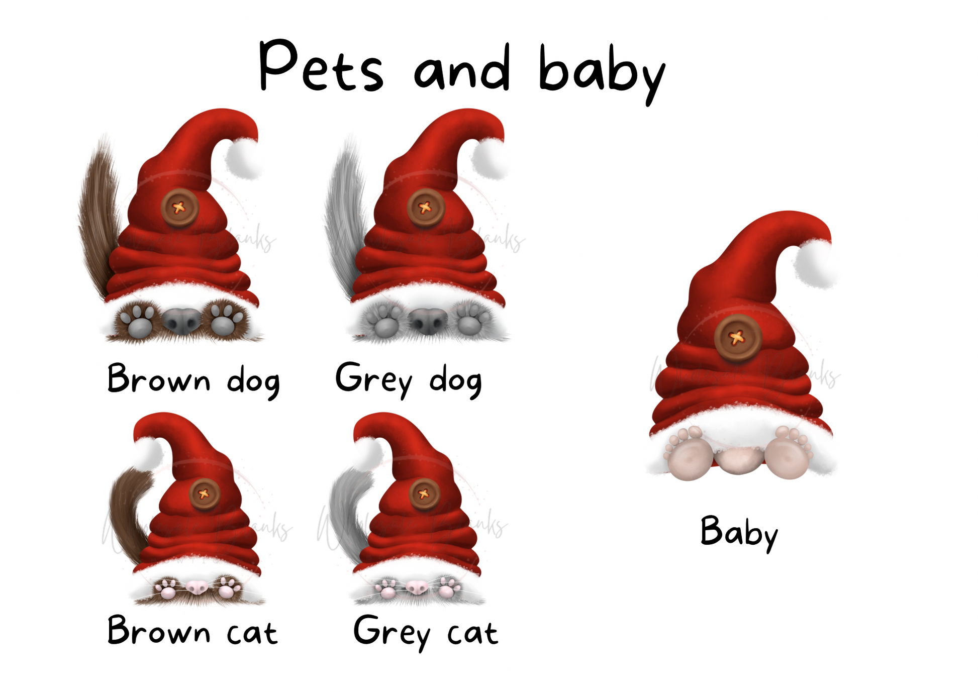 Gonk Family Christmas Card - Wholesale Blanks Bowtique