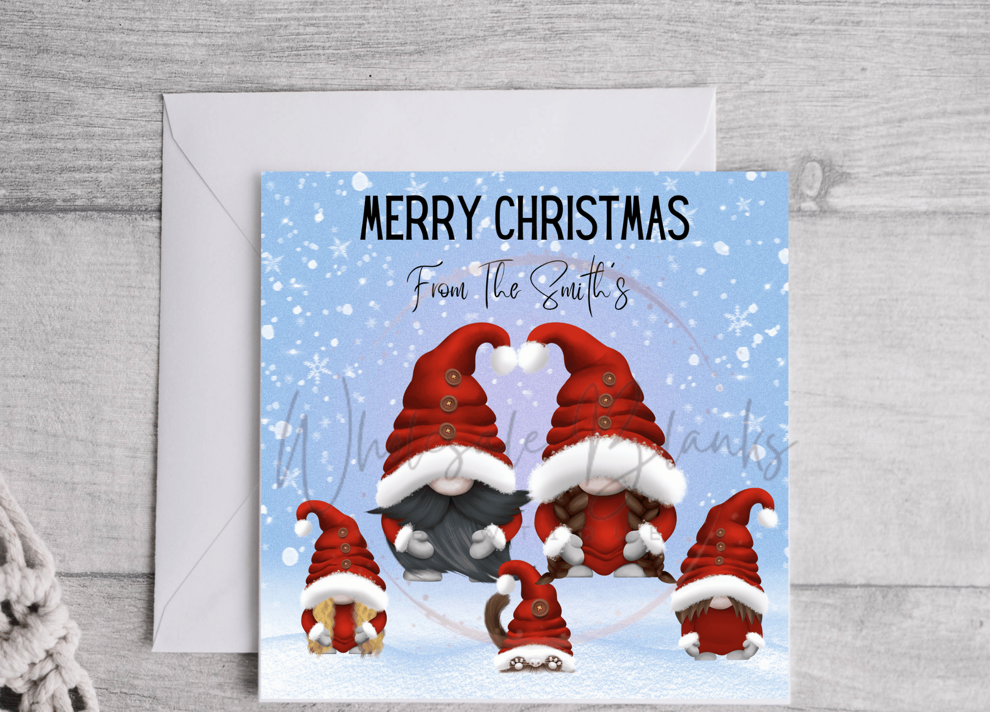 Gonk Family Christmas Card - Wholesale Blanks Bowtique
