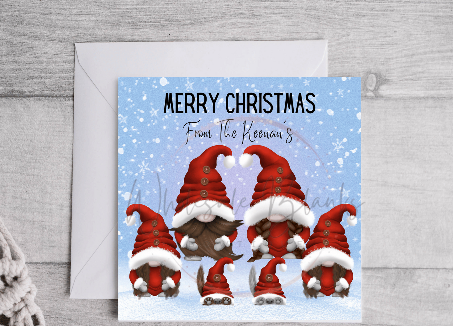Gonk Family Christmas Card - Wholesale Blanks Bowtique