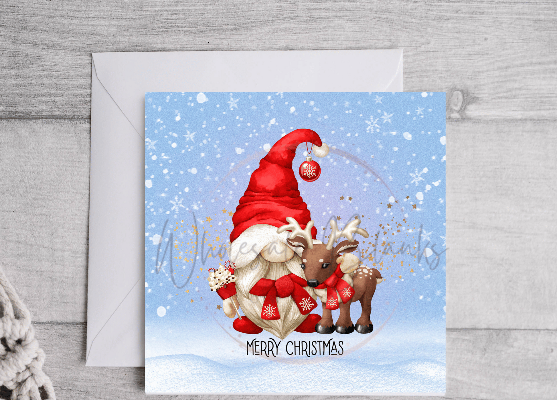Gonk & Reindeer Christmas Card - Wholesale Blanks Bowtique