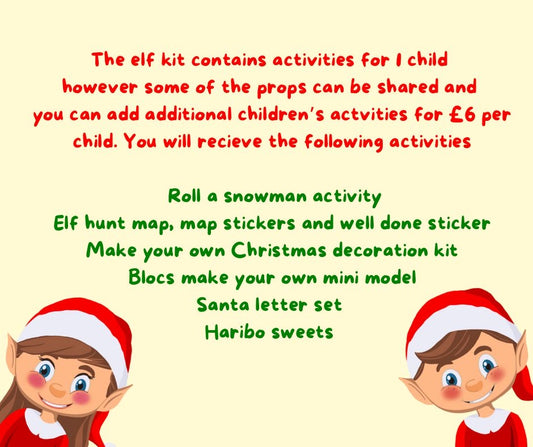 Additional child for elf activity pack - Wholesale Blanks Bowtique