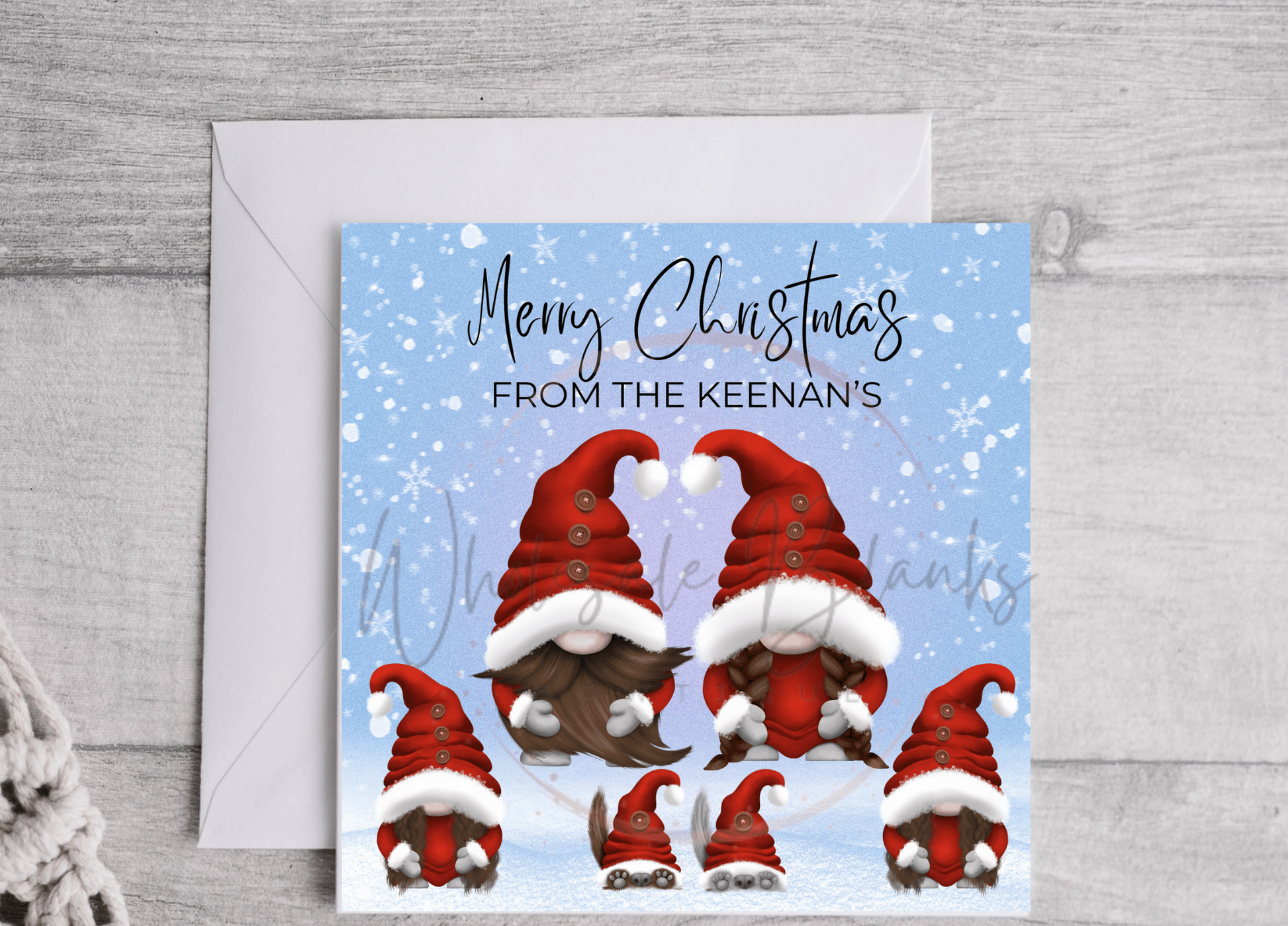 Gonk Family Christmas Card - Wholesale Blanks Bowtique