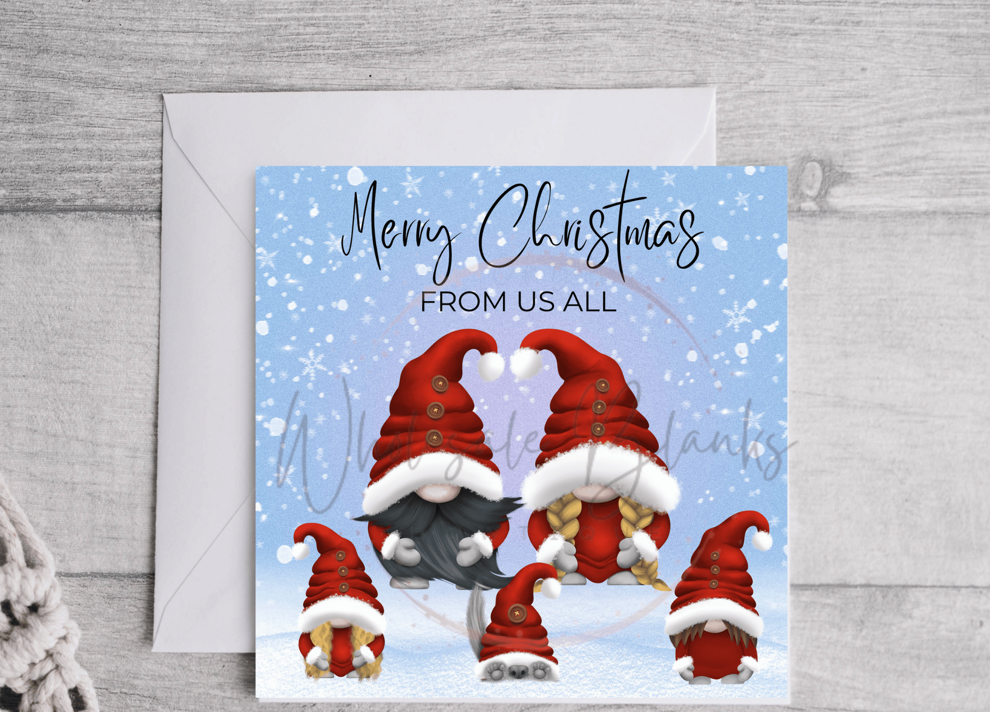 Gonk Family Christmas Card - Wholesale Blanks Bowtique