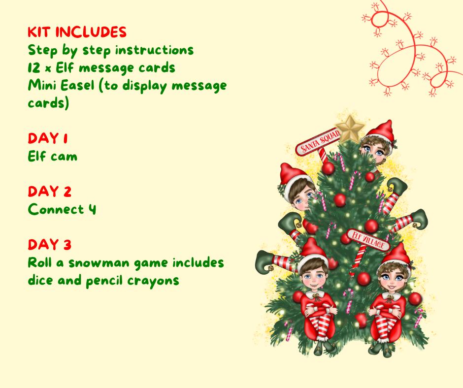 12 Day Elf activity kit - Wholesale Blanks Bowtique