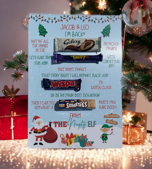 Christmas Elf light design Chocolate board - Wholesale Blanks Bowtique