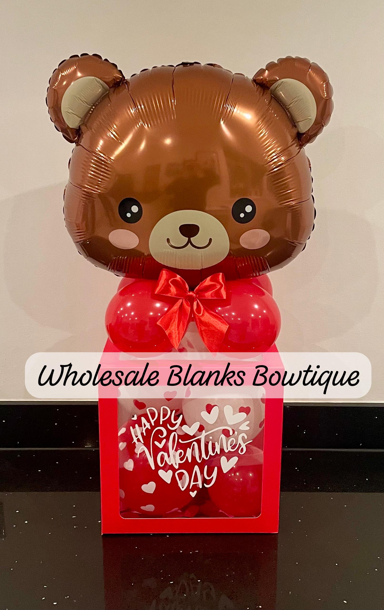 Valentine’s bear foil balloon set - Wholesale Blanks Bowtique