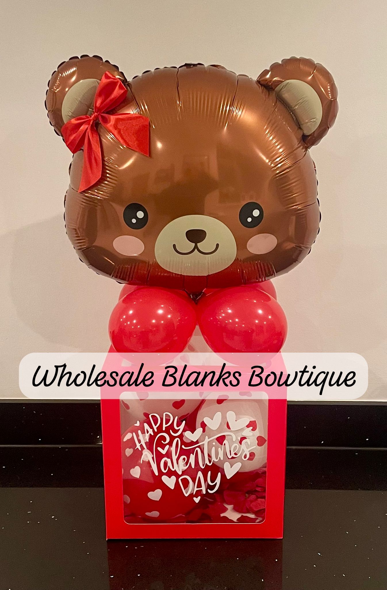 Valentine’s bear foil balloon set - Wholesale Blanks Bowtique