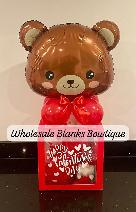 Valentine’s bear foil balloon set - Wholesale Blanks Bowtique