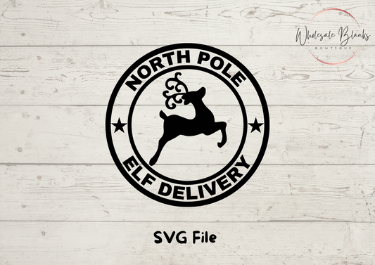 Digital decal for Elf Arrival Box - Wholesale Blanks Bowtique