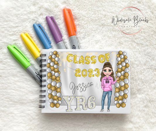 Girls Leaver’s Sublimated Notebook - Wholesale Blanks Bowtique