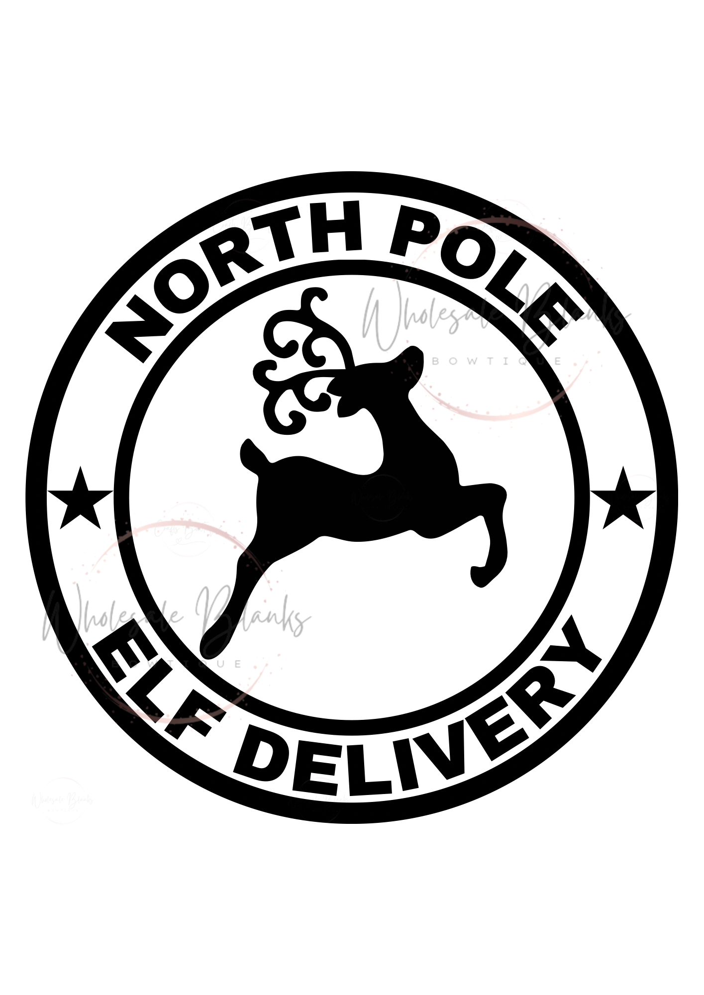 Decal for Elf Balloon Box - Wholesale Blanks Bowtique