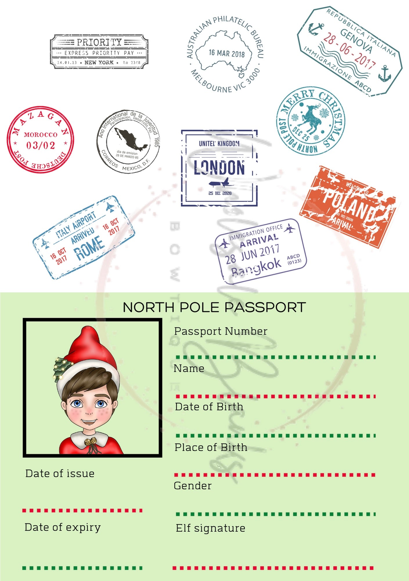 Elf Passport - Wholesale Blanks Bowtique