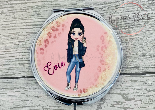 Personalised compact mirror - Wholesale Blanks Bowtique