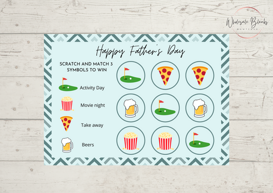 Father’s Day scratch card - Wholesale Blanks Bowtique