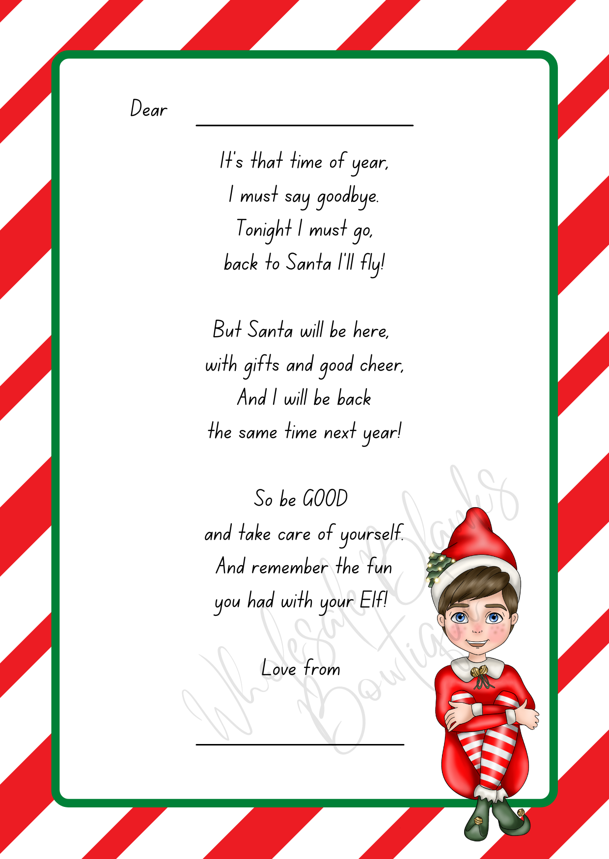 Elf letter set - Wholesale Blanks Bowtique