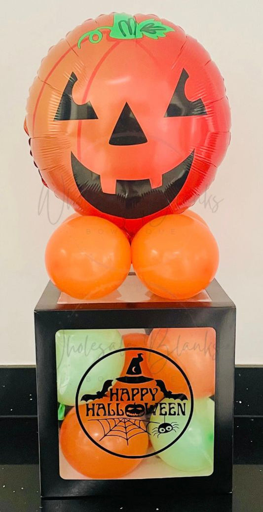 Ready to ship Halloween pumpkin balloon box kit - Wholesale Blanks Bowtique
