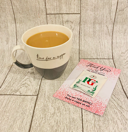 Thank you tea bag card - Wholesale Blanks Bowtique
